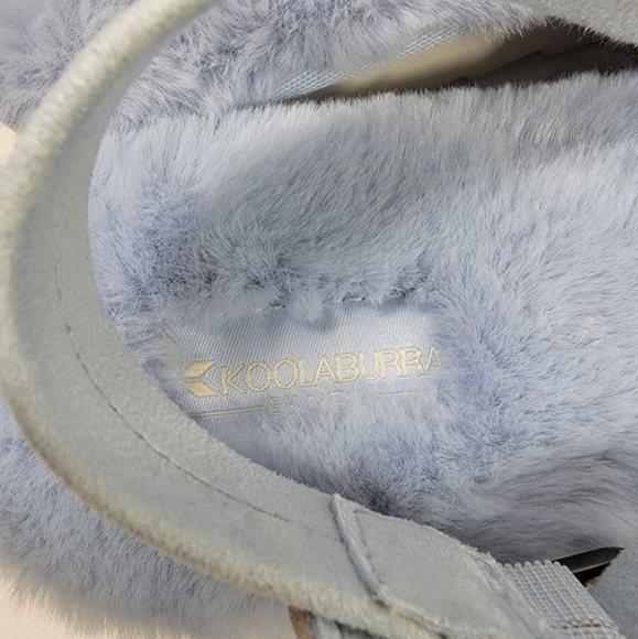 💐EUC Koolaburra by UGG Fuzz'd Out Pastel Sling Backs Fuzzy Slippers, Multicolor - Picture 8 of 13